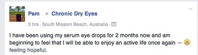 This post on my Internet Dry Eye forum really gave me a lot of hope.