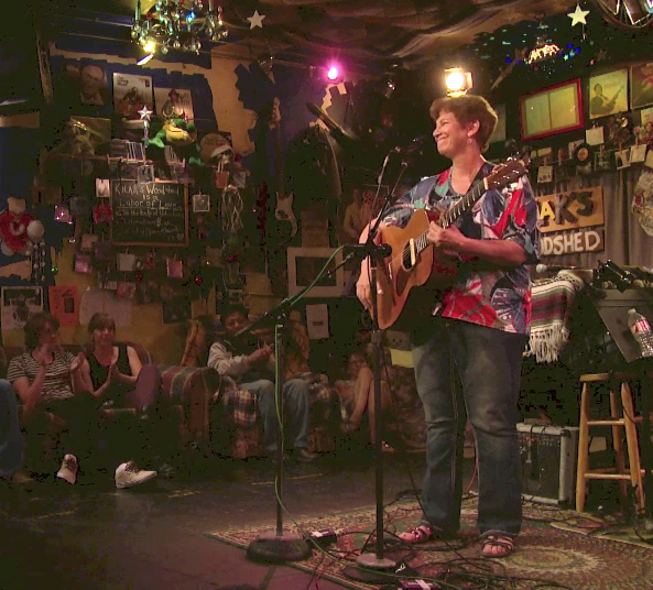 Playing Kulak's open mic