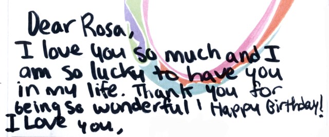 The card to Rosa 3