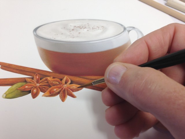 This year, I was blessed to have many wonderful illustration assignments. Illustrating Chai for a yogurt label was actually fun. Occasionally I receive assignments that are challenging, especially a recent one for gourmet popcorn.