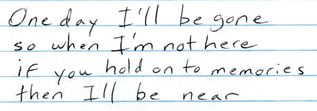 These are lyrics that I originally wrote for my first verse, but decided not to use.