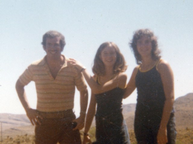This picture is with my older brother, Norm, on the left. Joni and I were about 19 years old, at the time.