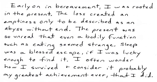 This was something I wrote two years after my son died.