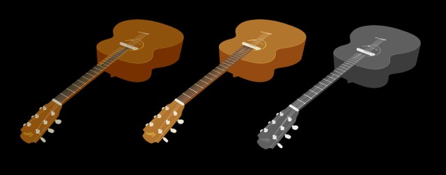 I enjoyed creating these logo ideas above using a photograph of my beloved Lowden guitar.