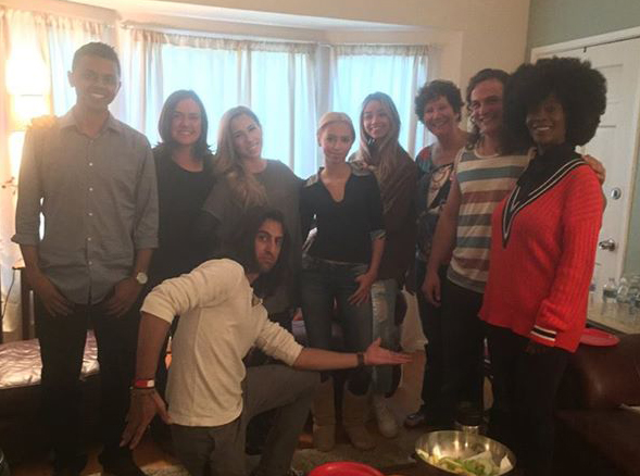 I was the oldest one there. But I felt so appreciated by all of these wonderful singers. In the picture below, they are all listening to me sing. 