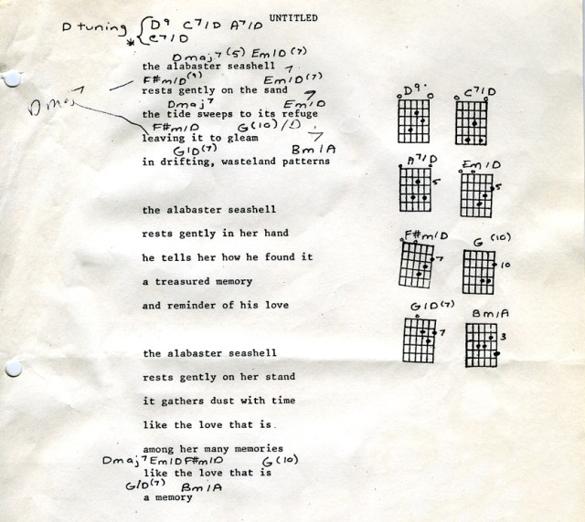 The Alabaster Seashell-original sheet