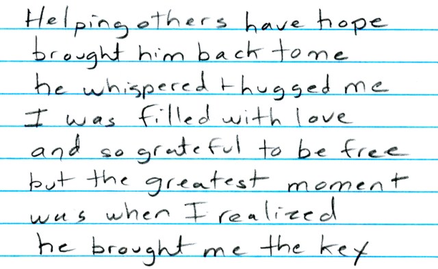 He brought me the key