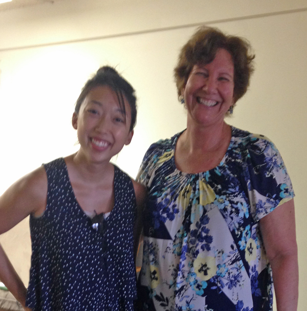 In this picture, I’m with Jackie, the producer